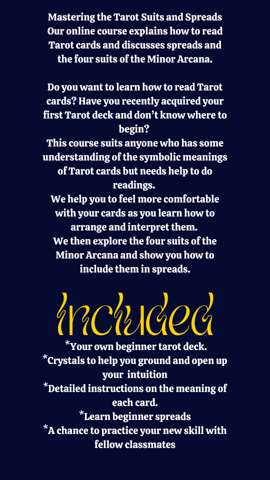 BEGINNER  8 WEEK TAROT CLASS